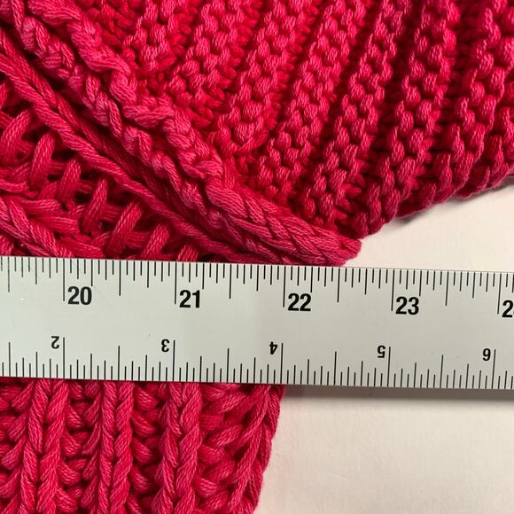 Free People S Sweetheart Chunky Knit Sweater Balloon Sleeves Pink Mock Neck - Picture 7 of 10